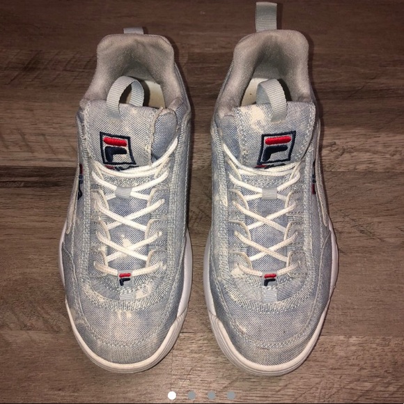 Denim Fila Disruptors - Picture 1 of 4